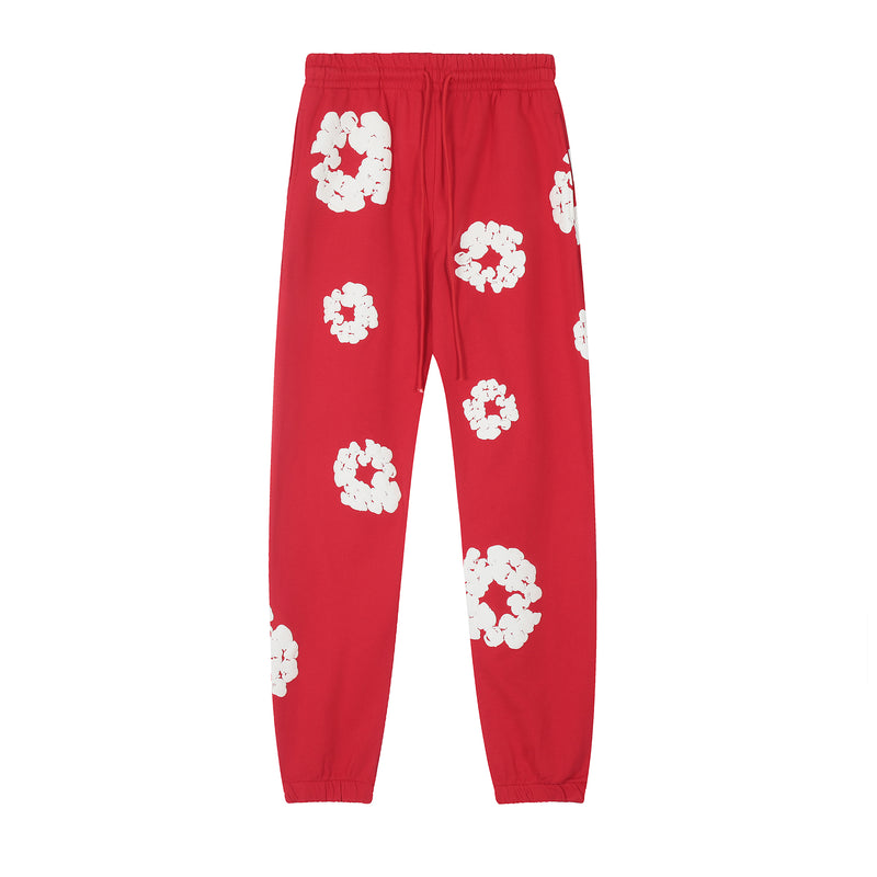 Calça Denim Tears The Cotton Wreath Black Red