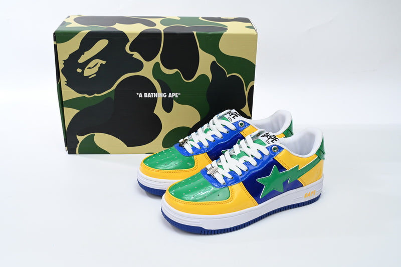 BAPE STA Low Black Yellow Green Orchid