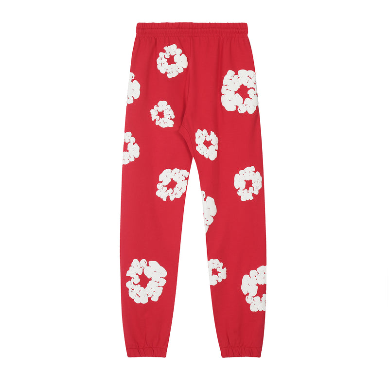 Calça Denim Tears The Cotton Wreath Black Red