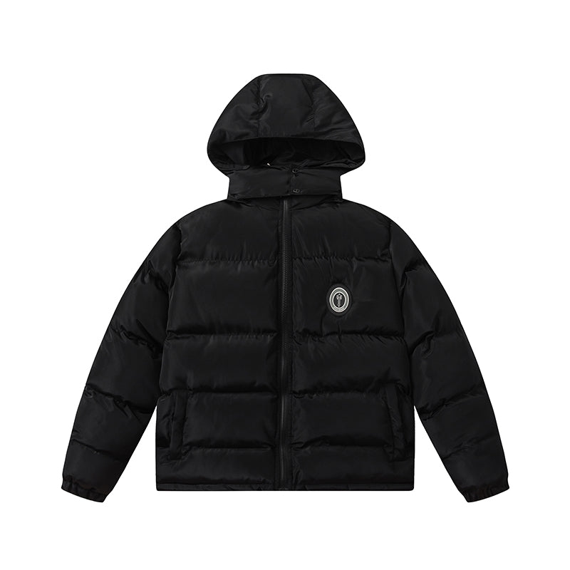 TRAPSTAR IRONGATE DETACHABLE HOODED PUFFER JAQUETA - BLACK