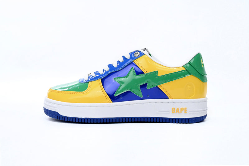 BAPE STA Low Black Yellow Green Orchid