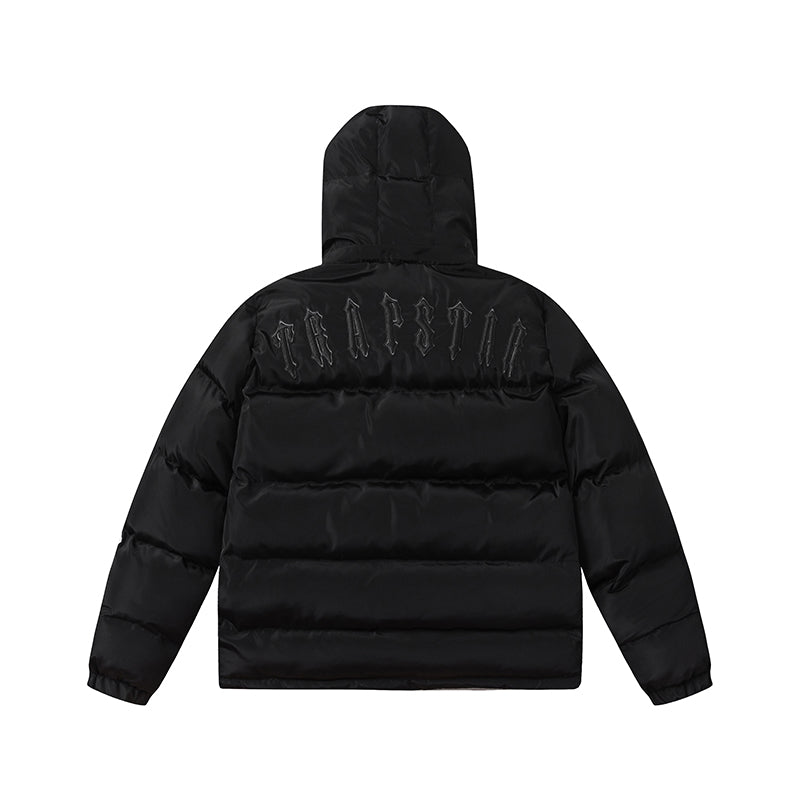 TRAPSTAR IRONGATE DETACHABLE HOODED PUFFER JAQUETA - BLACK