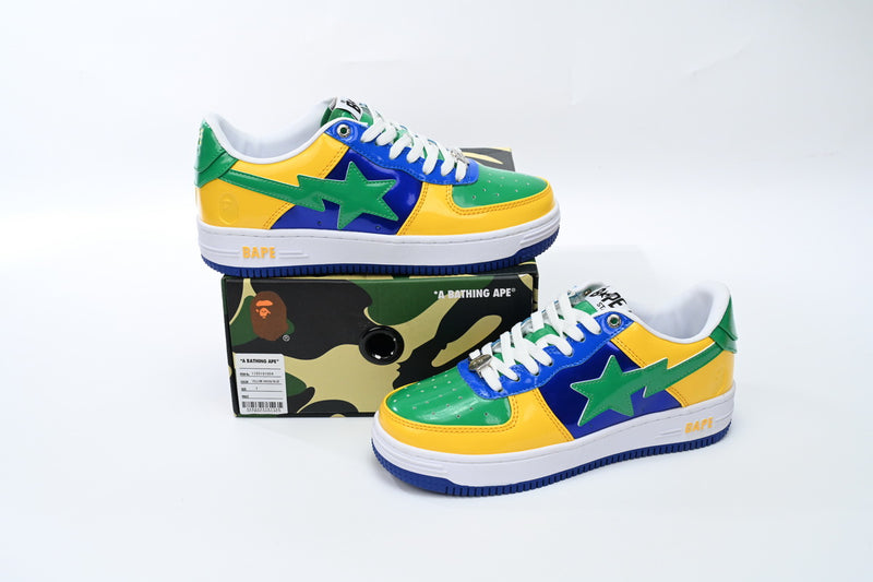 BAPE STA Low Black Yellow Green Orchid