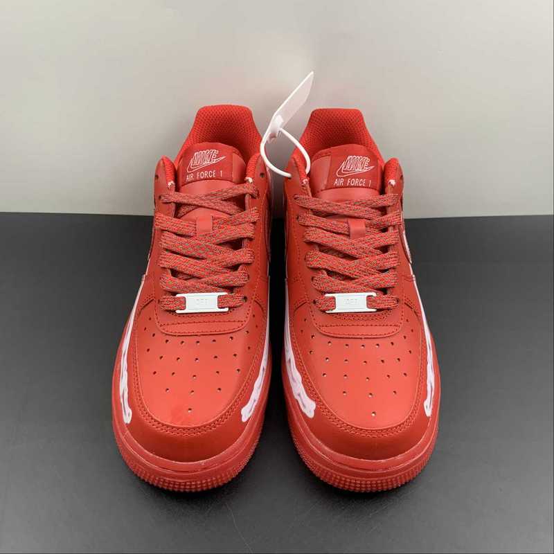 Air Force 1 Low Skeleton Halloween Red