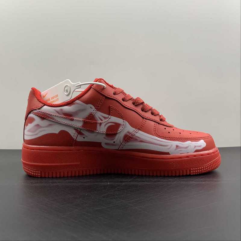 Air Force 1 Low Skeleton Halloween Red